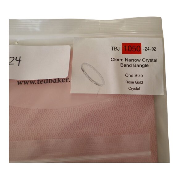 Ted Baker Womens Rose Gold Tone Bangle With Swarovski Crystals In Gift Box - Picture 7 of 8